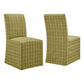 Aster Linen Cotton Blend Slipcovered Dining Chairs Set of 2