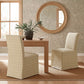 Aster Linen Cotton Blend Slipcovered Dining Chairs Set of 2