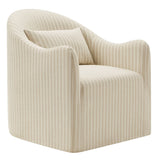 Bardot Slipcovered Striped Accent Chair