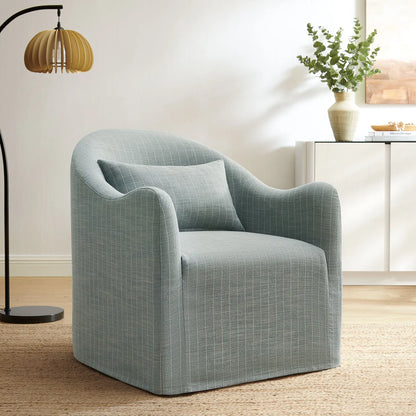 Bardot Slipcovered Striped Accent Chair