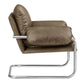 Ansel Vegan Leather Accent Chair in Toast