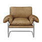 Ansel Vegan Leather Accent Chair in Toast