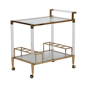 32" LUSHLEY ACRYLIC DRINK CART