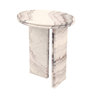 24" Andromeda Granite Accent Table With Texture