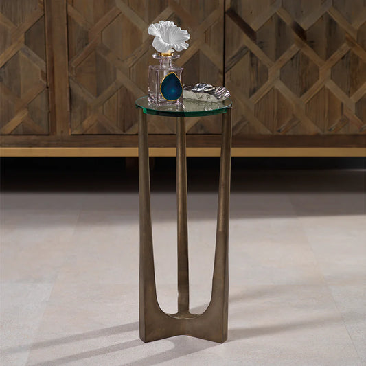 Cortina Drink Table with Glass Top