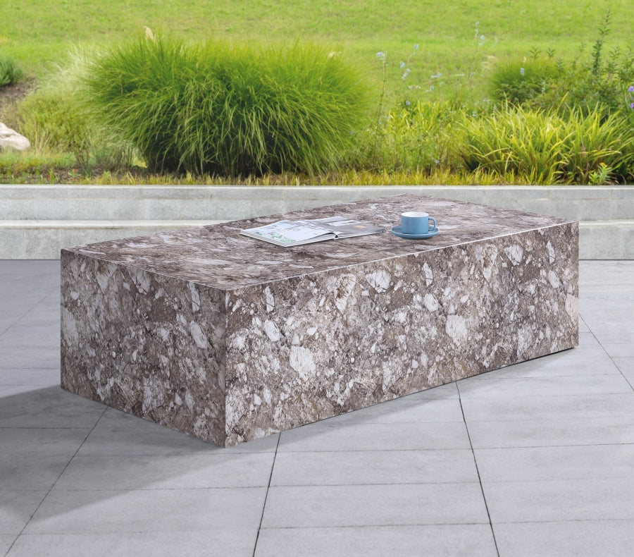 Piazza Marble Finish Indoor/Outdoor Concrete Coffee Table