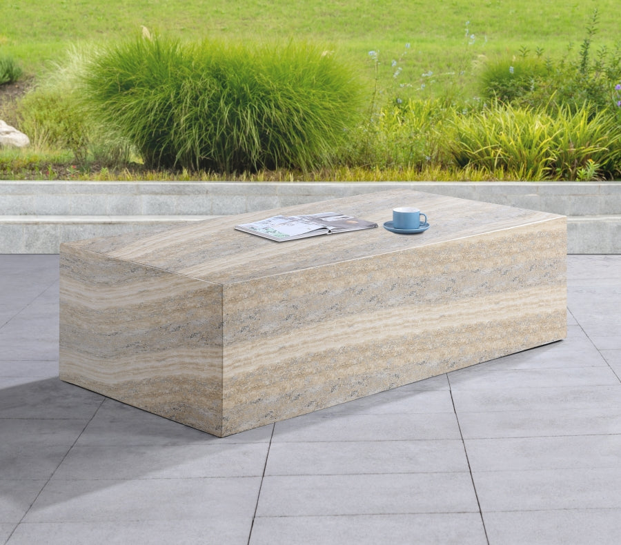 Piazza Marble Finish Indoor/Outdoor Concrete Coffee Table