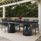 Cosenza 96" Marble Finish Indoor/Outdoor Concrete Dining Table
