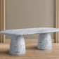 Cosenza 96" Marble Finish Indoor/Outdoor Concrete Dining Table