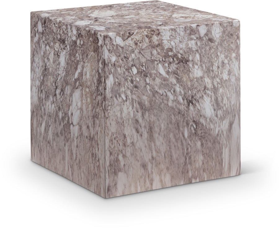 Piazza Marble Finish Indoor/Outdoor Concrete End Table