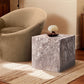 Piazza Marble Finish Indoor/Outdoor Concrete End Table