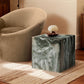 Piazza Marble Finish Indoor/Outdoor Concrete End Table