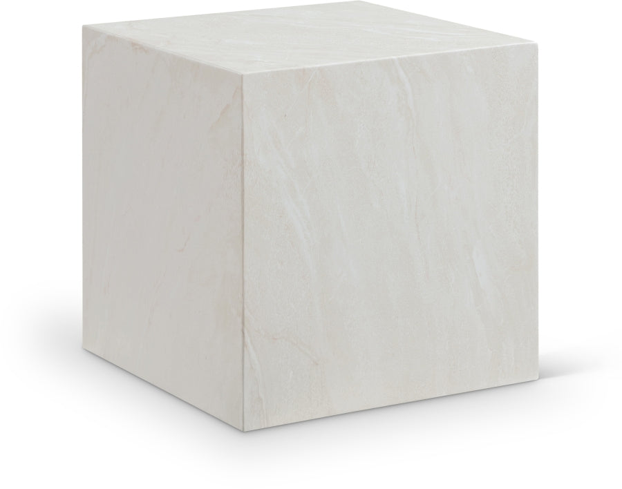 Piazza Marble Finish Indoor/Outdoor Concrete End Table