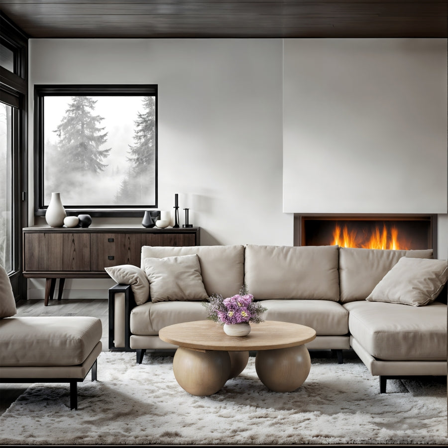 Fitch Oak Veneer Coffee Table