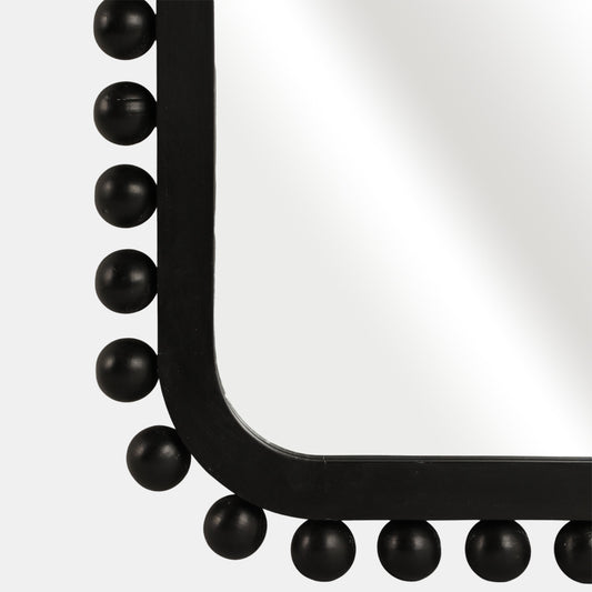 23x45" Knobby Rectangular Mirror, Black