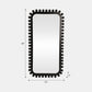 23x45" Knobby Rectangular Mirror, Black
