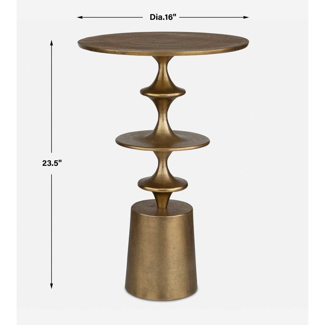 FLIGHT ACCENT TABLE, BRASS