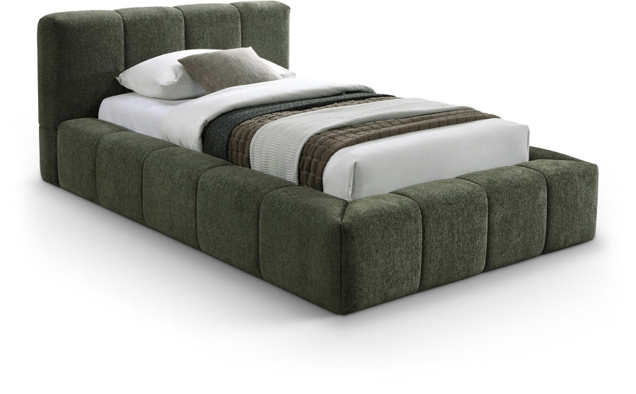 Carlin Chenille Fabric Upholstered Bed