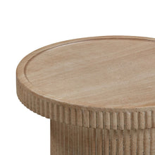 Cargar imagen en el visor de la galería, Darcy Faux Travertine Outdoor Side Table
