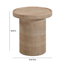 Cargar imagen en el visor de la galería, Darcy Faux Travertine Outdoor Side Table
