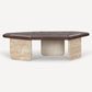 Poly Travertine Oak Coffee Table