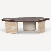 Cargar imagen en el visor de la galería, Poly Travertine Oak Coffee Table
