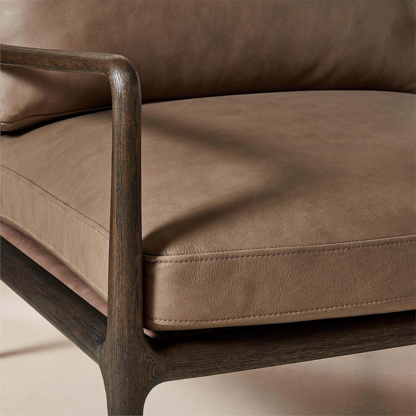 Lupo Sepia Brown Leather Accent Chair