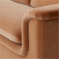 Mardones 103" Camel Brown Velvet Sofa