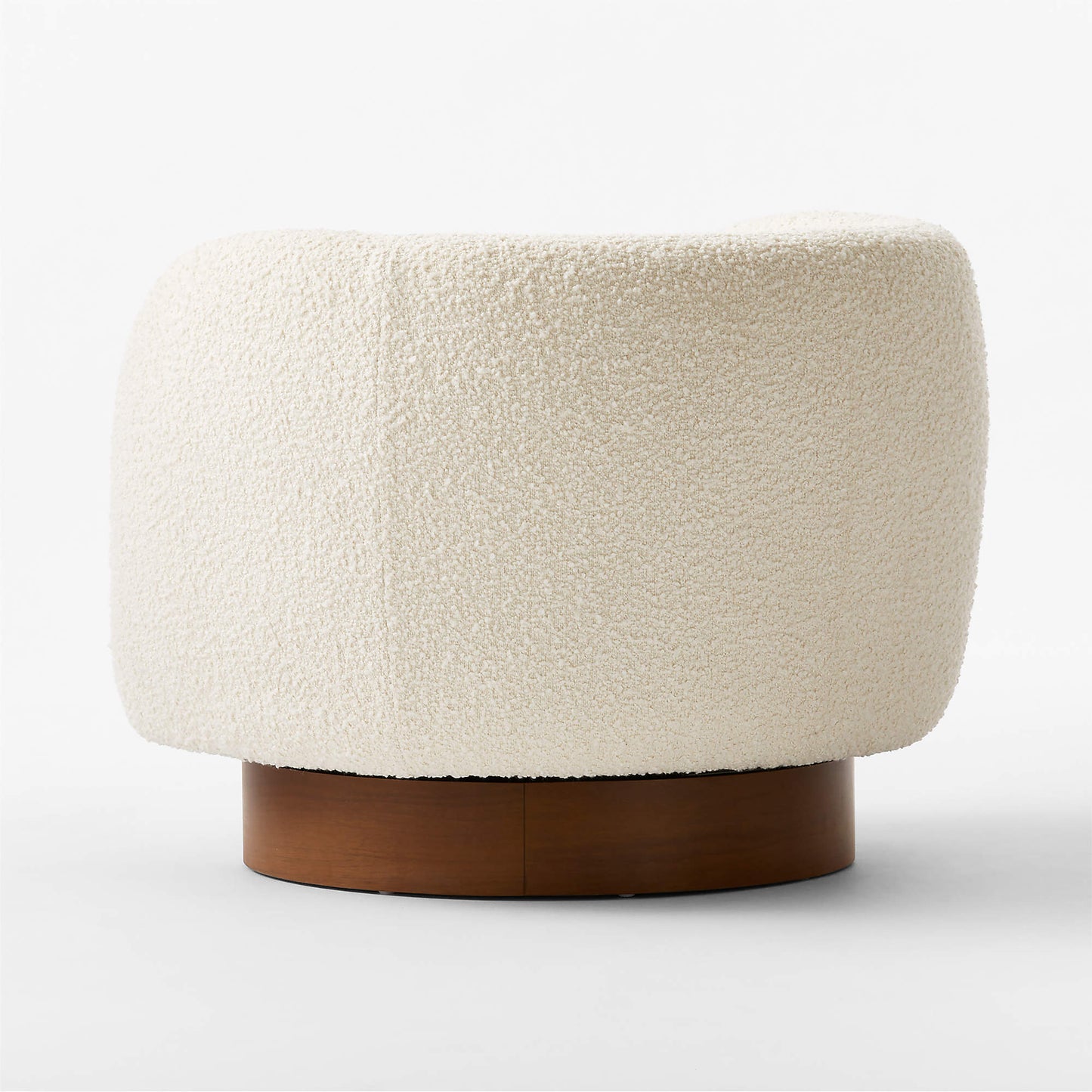 Muir White Boucle Swivel Chair