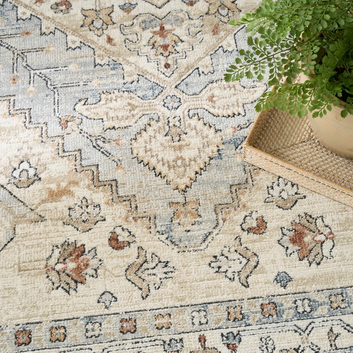 PARDIS RUG TAUPE BLUE