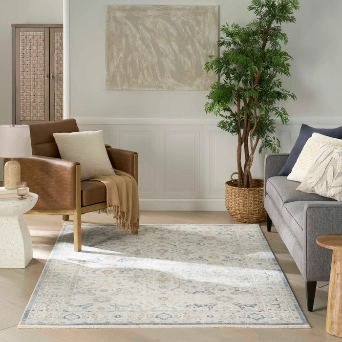PARDIS RUG TAUPE LIGHT BLUE