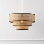 MALYA FAUX RATTAN / METAL PENDANT