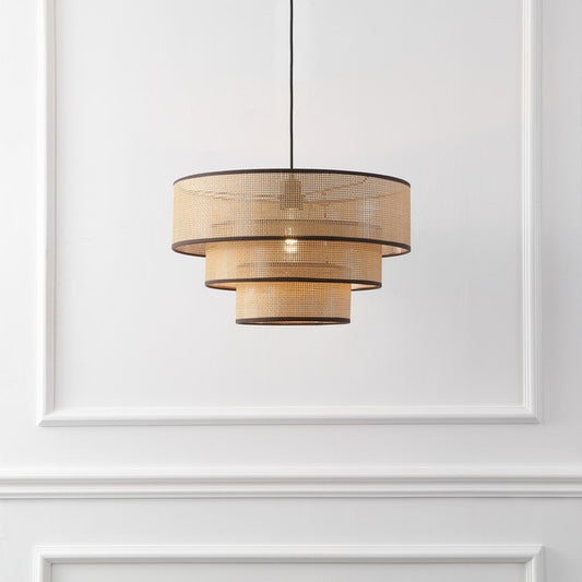 MALYA FAUX RATTAN / METAL PENDANT