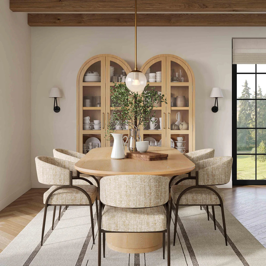 Vitrina de madera Marlow