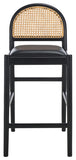 Laylie Rattan And Leather Counter Stool