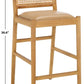 Laylie Rattan And Leather Counter Stool