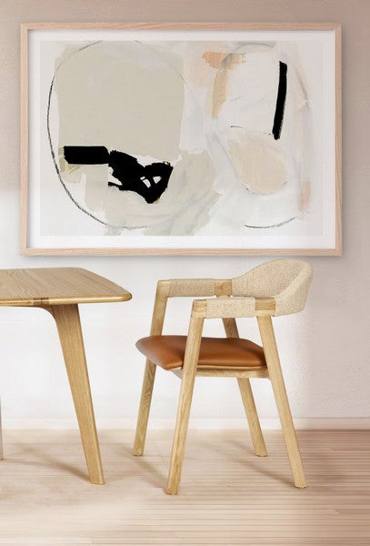 Eamon Leather And Cane Dining Chair