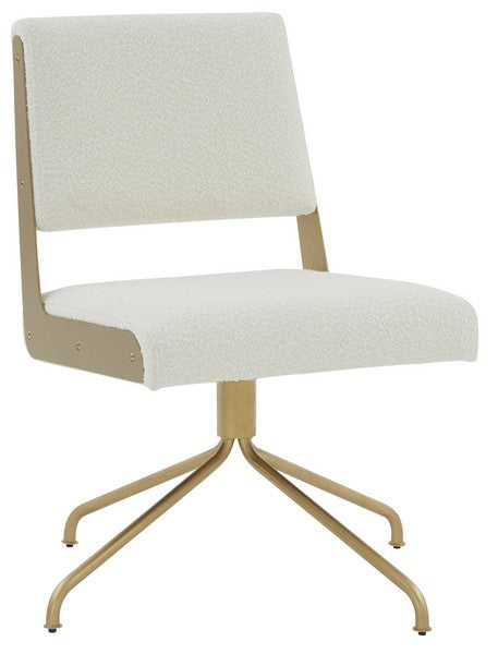 Emmeline Boucle Swivel Office Chair