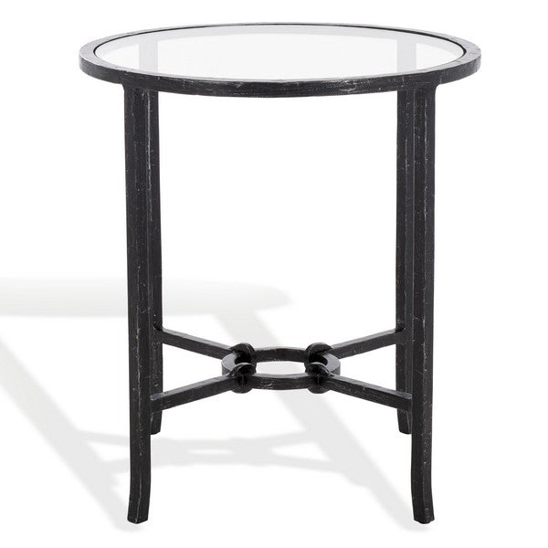 Tauri Forged Metal Round Accent Table