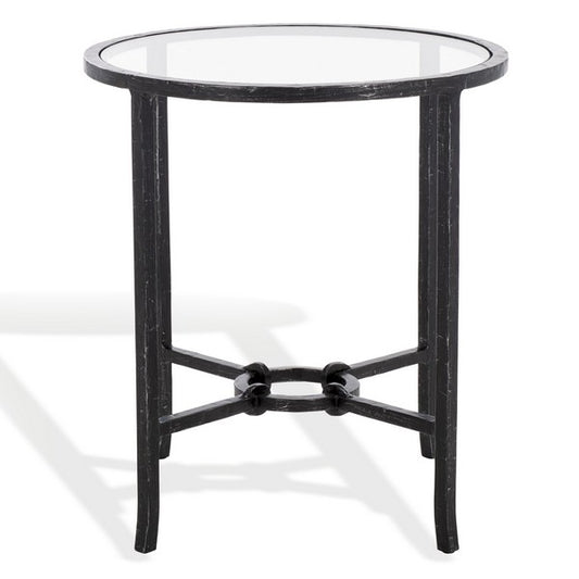 Tauri Forged Metal Round Accent Table