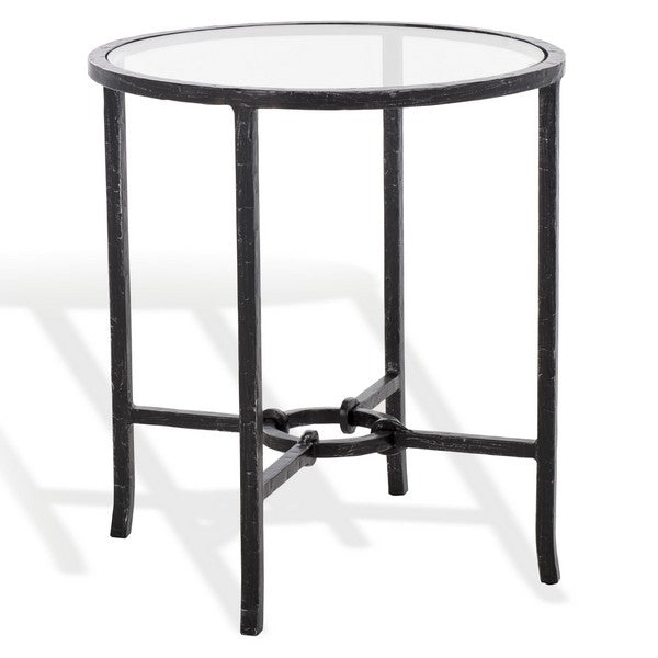 Tauri Forged Metal Round Accent Table
