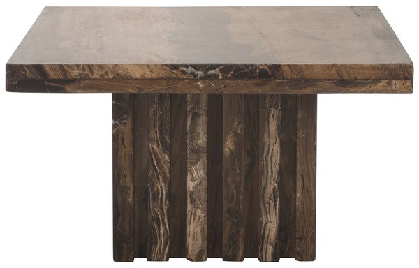 Olivia Square Travertine Accent Table