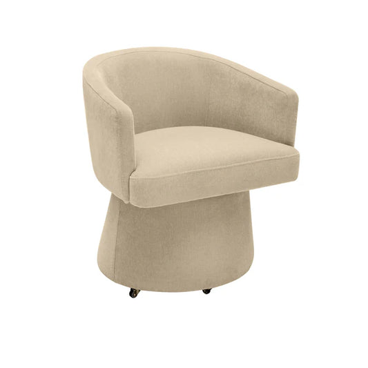 Kristen Upcycled Chenille Rolling Desk Chair