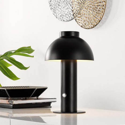 Lámpara de mesa recargable Niara / negro