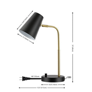 Lámpara de mesa de Arynn, con puerto USB