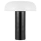 REISS 15 INCH BLACK GLASS / MARBLE TABLE LAMP