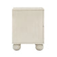 Grappa 22" Wood & Raffia Wavy 2-Drawer Nightstand