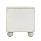 Grappa 22" Wood & Raffia Wavy 2-Drawer Nightstand