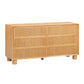 Miles 62" Natural Wood 6-Drawer Dresser