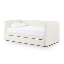 Cargar imagen en el visor de la galería, Alice Cream Linen Twin Trundle Bed
